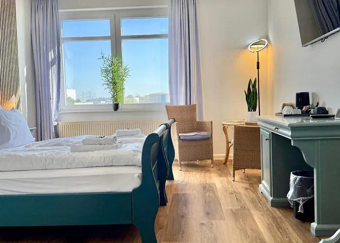 Rum i privatbostad Gaestehaus Weserblick Am Weser-sandstrand