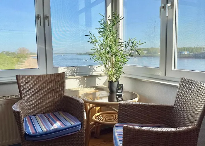 Rum i privatbostad Gaestehaus Weserblick Am Weser-sandstrand *